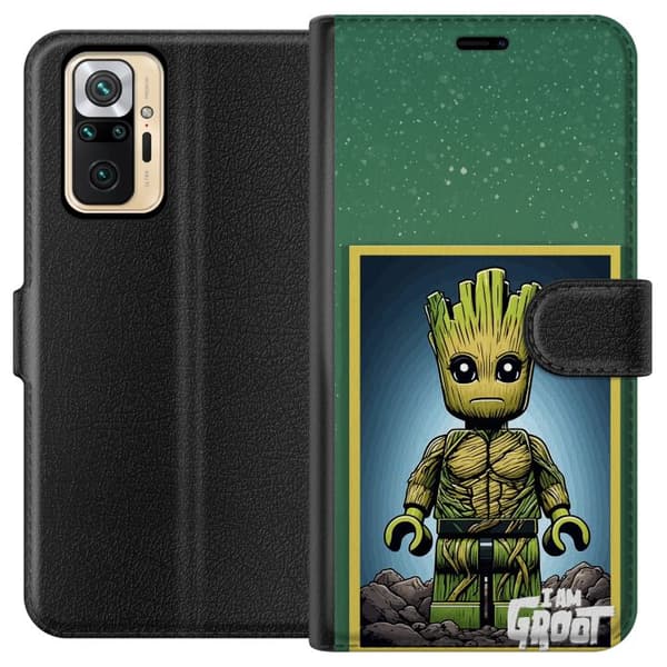 Kompatibel Tegnebogsetui til Xiaomi Redmi Note 10 Pro Robot med röda ögon grå