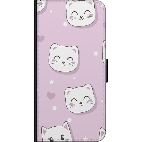 Kompatibelt Plånboksfodral till Samsung Galaxy A03s Katt Tapet