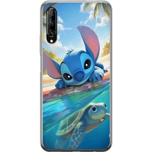 Huawei P smart Pro 2019 Genomskinligt Skal Stitch med sköldpa