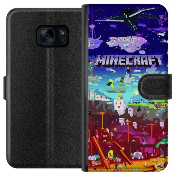 Samsung Galaxy S7 Plånboksfodral MineCraft