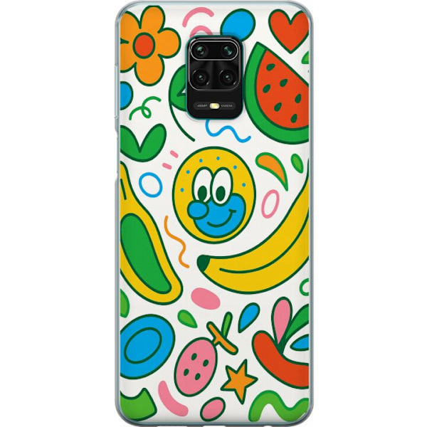 Xiaomi Redmi Note 9 Pro Läpinäkyvä kuori Perhosverho