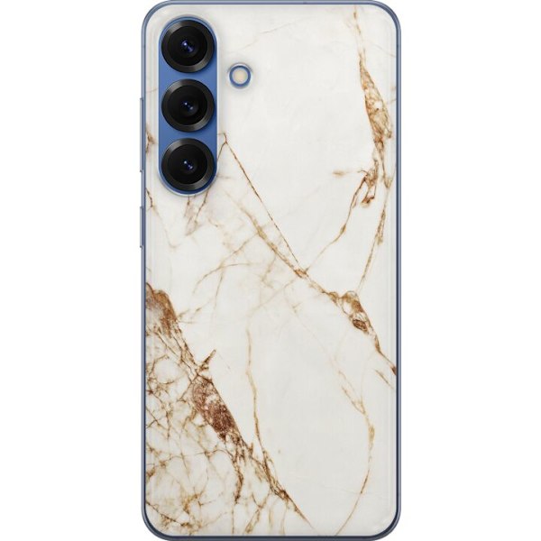 Samsung Galaxy S25+ Gennemsigtig cover Hvid marmor