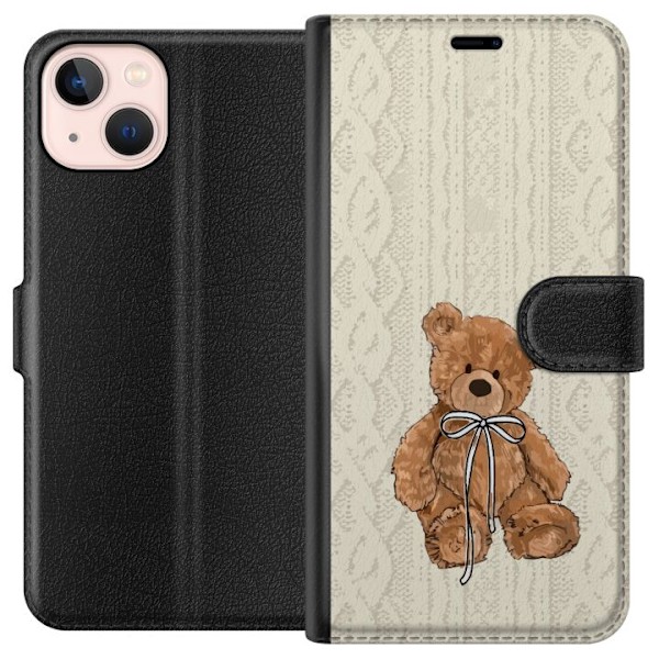 Apple iPhone 13 mini Plånboksfodral Liten Nalle – klassisk nalle i enkel design