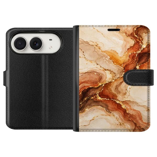 Kompatibelt Lommeboketui til Apple iPhone Duo Høstagat beige