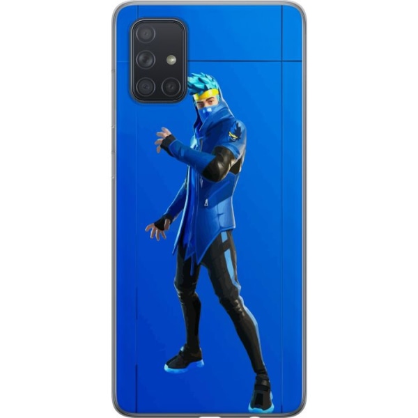 Samsung Galaxy A71 Gennemsigtig cover Fortnite - Ninja Blue