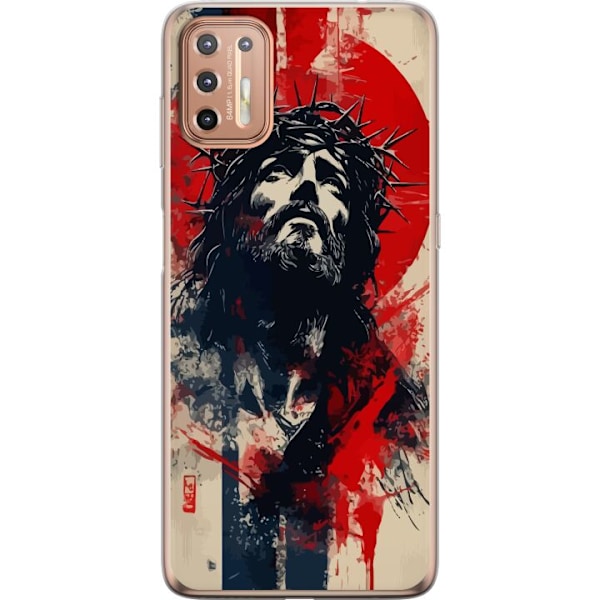 Motorola Moto G9 Plus Läpinäkyvä kuori Jeesus ristillä - kristillinen aihe vahvalla symboliikalla uskosta ja toivosta