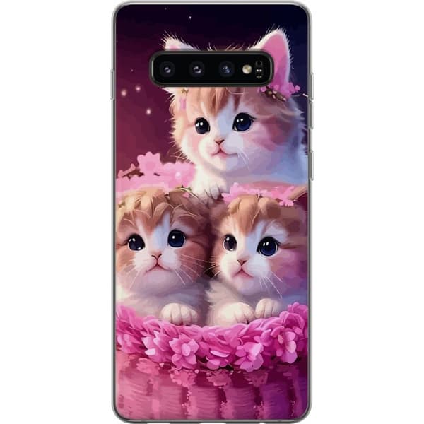 Kompatibelt Mobildeksel til Samsung Galaxy S10 Katter