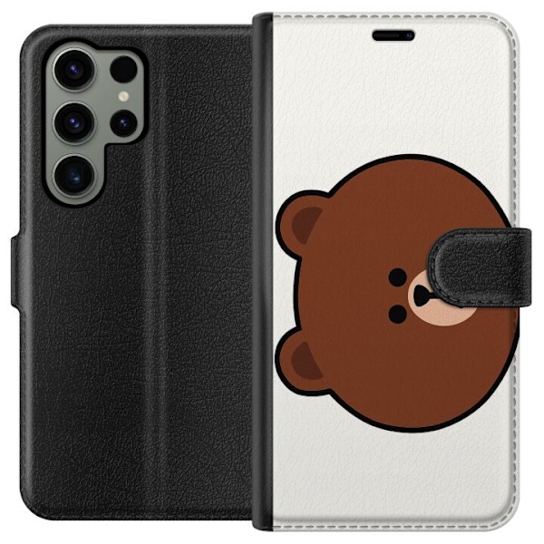 Samsung Galaxy S23 Ultra Tegnebogsetui line friends brown
