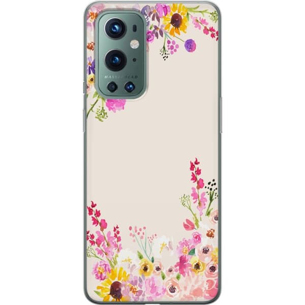 Kompatibelt Mobildeksel til OnePlus 9 Pro Blommig akvarellram