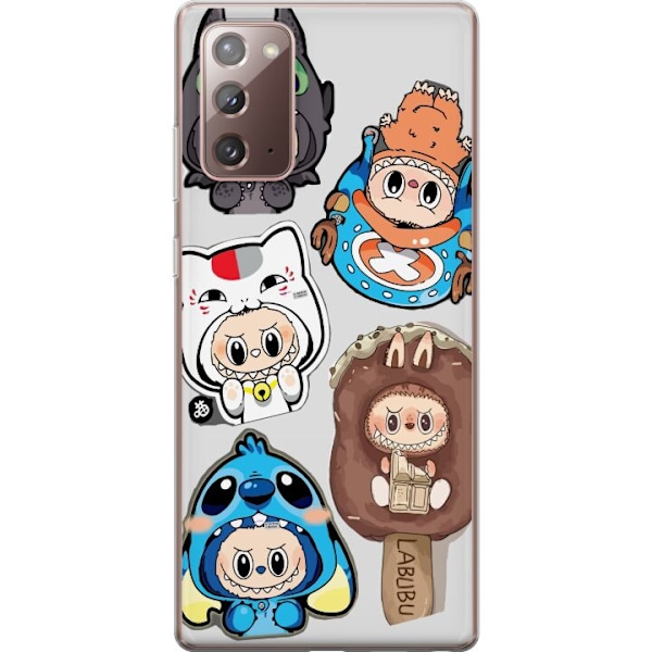 Samsung Galaxy Note20 Läpinäkyvä kuori Labubu hahmokokoelma