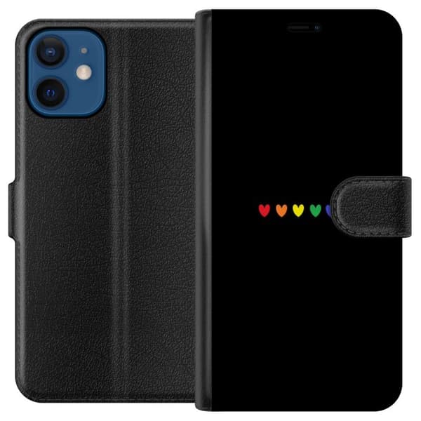 Kompatibel Tegnebogsetui til Apple iPhone 12 mini Stolt Hjerter