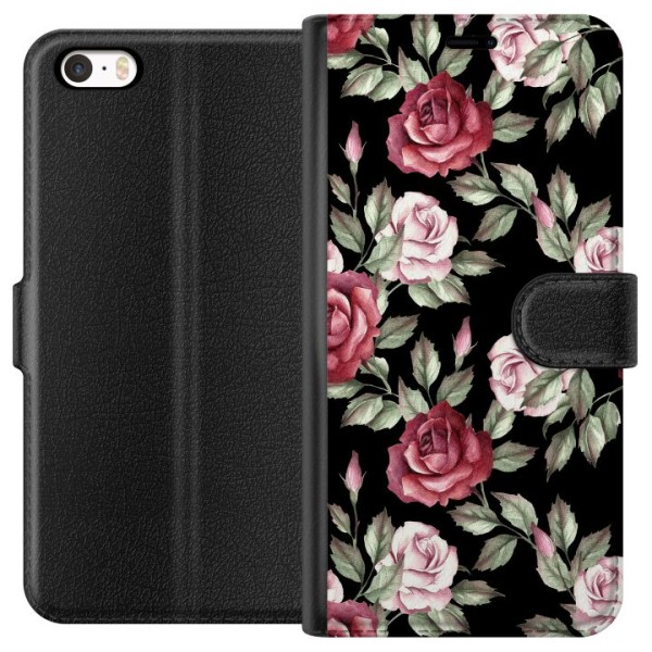 Apple iPhone 5s Plånboksfodral Blommor