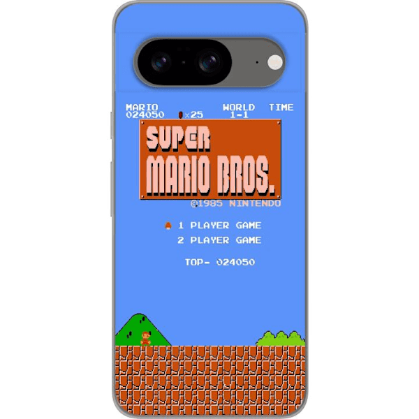 Google Pixel 8 Genomskinligt Skal Super Mario Bros