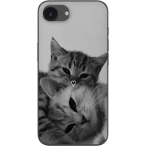 Apple iPhone 16e Läpinäkyvä kuori Kissan Sydän