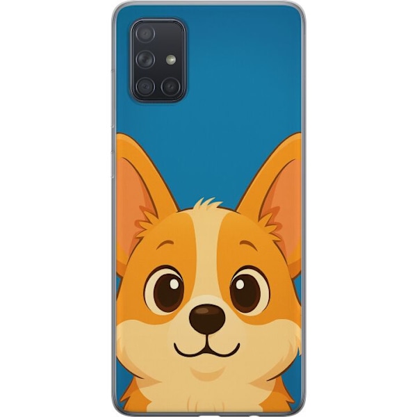 Samsung Galaxy A71 Genomskinligt Skal Hello Corgi