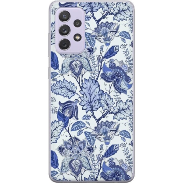 Samsung Galaxy A52s 5G Gennemsigtig cover Blomster Blå...