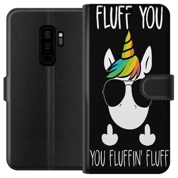 Kompatibel Tegnebogsetui til Samsung Galaxy S9+ Fluffy Unicorn