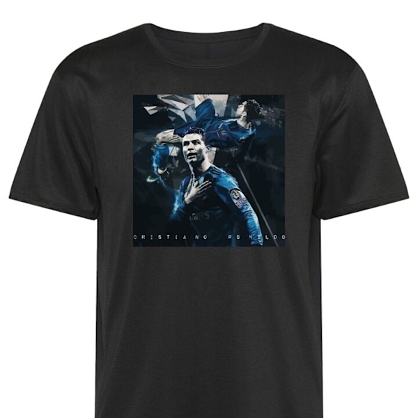 Trenings T-skjorte | Sport T-skjorte for Voksen Ronaldo svart 5X-Large