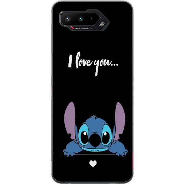 Asus ROG Phone 5 Gennemsigtig cover Stitch Jeg Elsker Dig