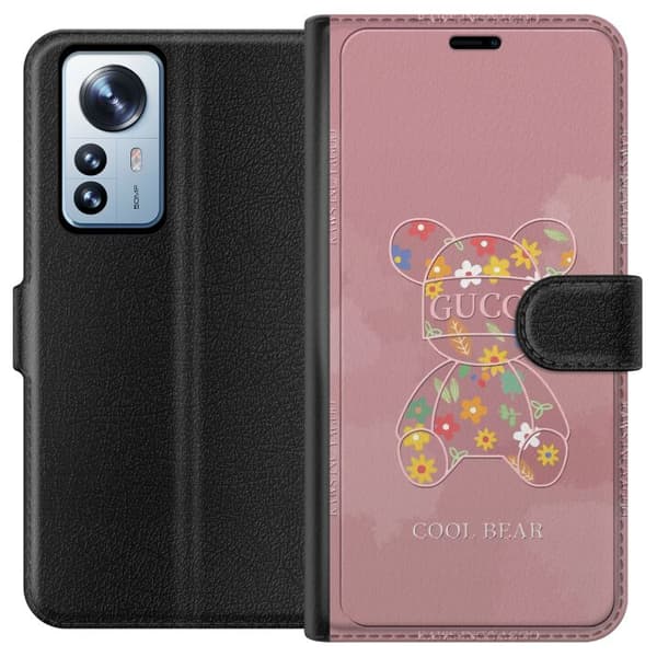 Kompatibel Tegnebogsetui til Xiaomi 12 Pro Guggi Rosa