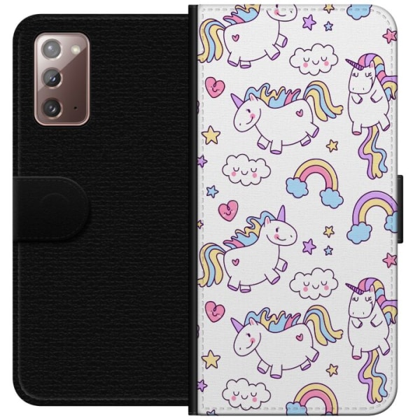 Samsung Galaxy Note20 Plånboksfodral Unicorn Pattern