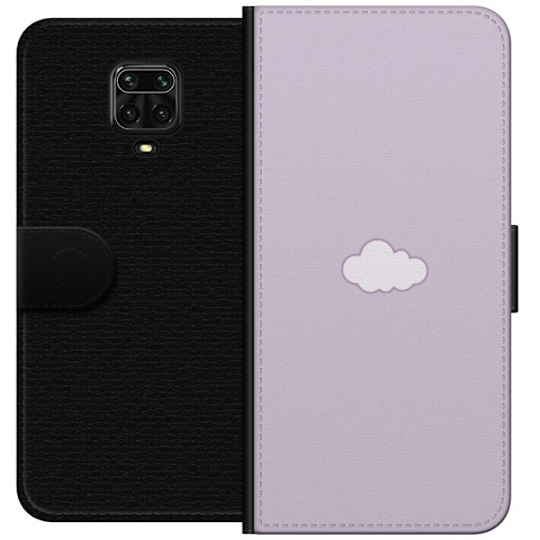 Xiaomi Redmi Note 9S Plånboksfodral Lila Moln – minimalistiskt moln på lila bakgrund