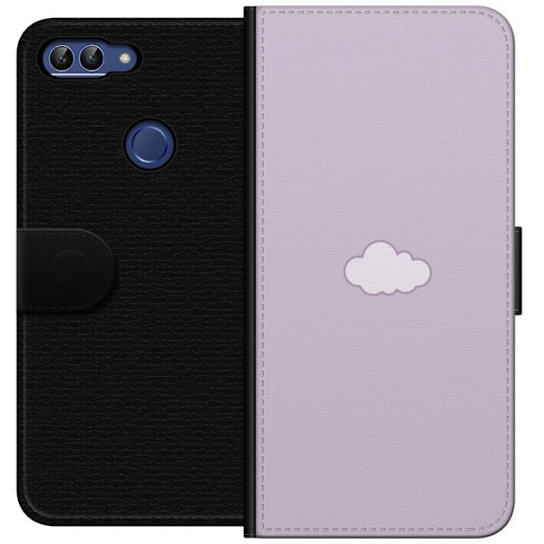 Huawei P smart Plånboksfodral Lila Moln – minimalistiskt moln på lila bakgrund