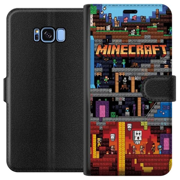 Kompatibelt Plånboksfodral till Samsung Galaxy S8 Minecraft