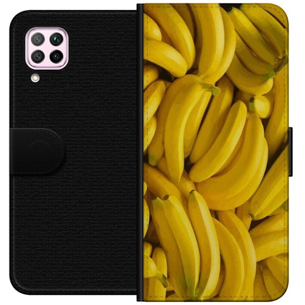 Huawei P40 lite Tegnebogsetui Banan mønster