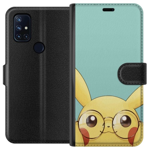 OnePlus Nord N10 5G Lompakkokotelo Pikachu lasit