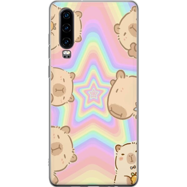 Huawei P30 Gennemsigtig cover Kawaii Capybara Galaxy Sød Anim