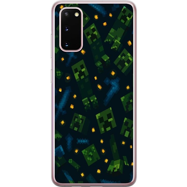 Samsung Galaxy S20 Genomskinligt Skal Minecraft Dungeons Mob