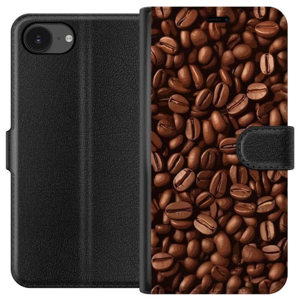 Kompatibel Tegnebogsetui til Apple iPhone 17e Kaffebönor närbild brun