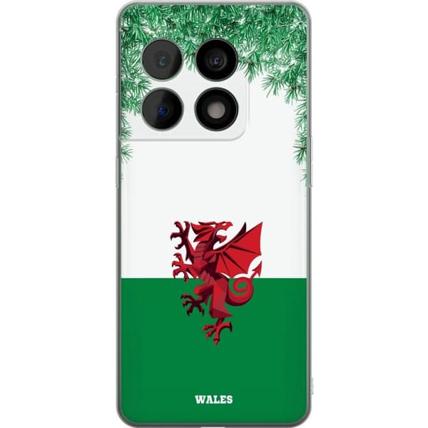 Kompatibelt Mobildeksel til OnePlus 10 Pro Walisisk flagg med rød drage og stilren design grønn