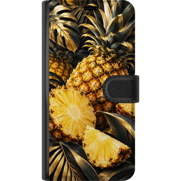 Kompatibelt Plånboksfodral till Samsung Galaxy A15 5G Guldananas guld