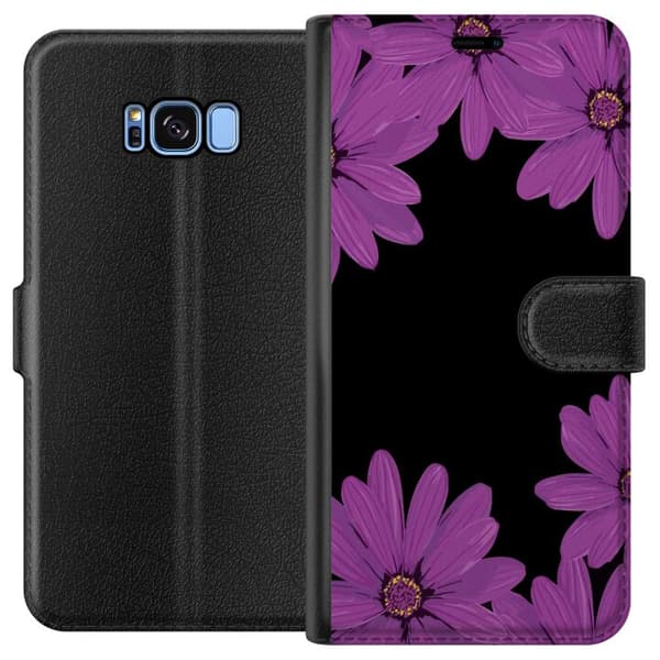Kompatibelt Plånboksfodral till Samsung Galaxy S8 Blomsterverk