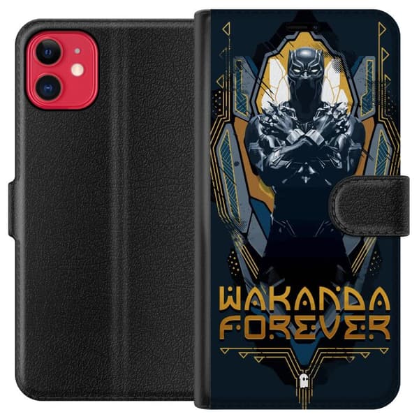 Kompatibel Tegnebogsetui til Apple iPhone 11 Black Panther: Wakanda Forever