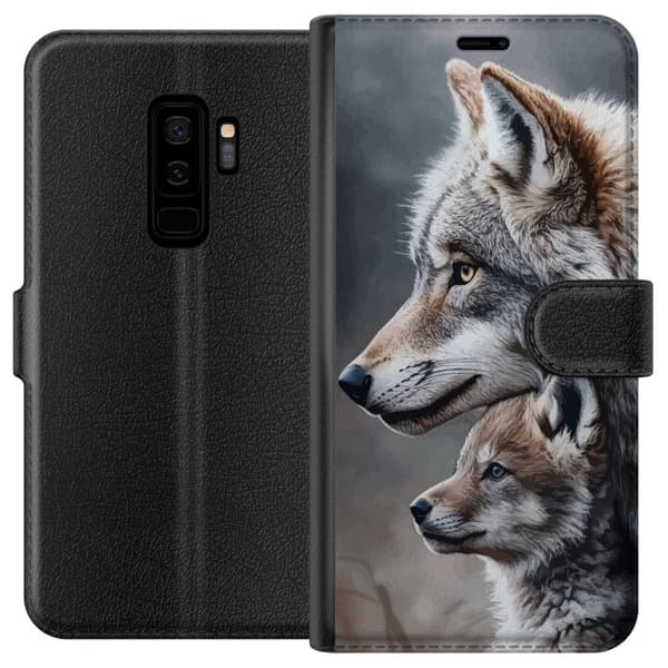 Kompatibel Tegnebogsetui til Samsung Galaxy S9+ Ulve Vilde Ulv Dyr Mystik