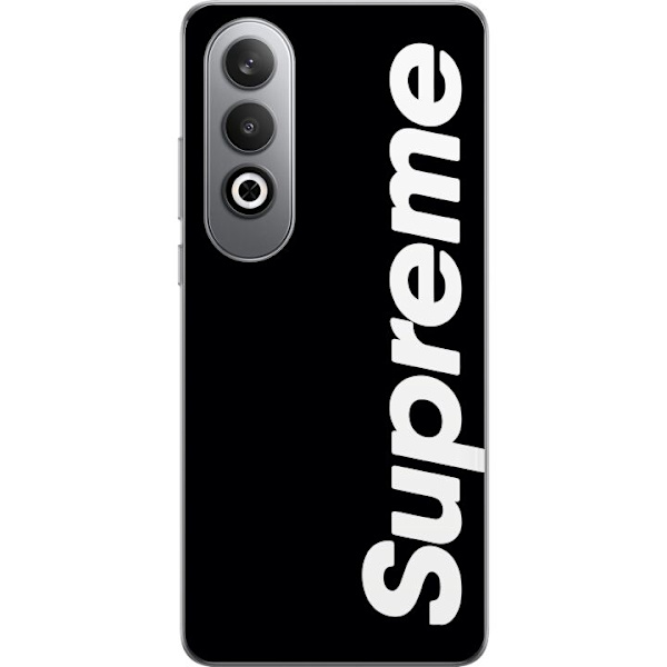OnePlus Nord CE4 Gennemsigtig cover Supreme Sort Hvid Streetwear Design Klassisk Modeikon Trend Urban Stil Grafiskt Motiv Populær