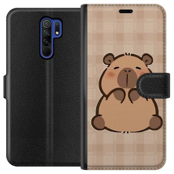 Xiaomi Redmi 9 Plånboksfodral Mobilskal kawaii capybara flera figurer japansk stil