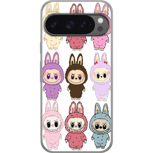Google Pixel 9 Pro XL Läpinäkyvä kuori Labubu Pink Monster