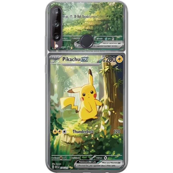 Kompatibelt Mobilskal till Huawei P40 lite E Pikachu grön