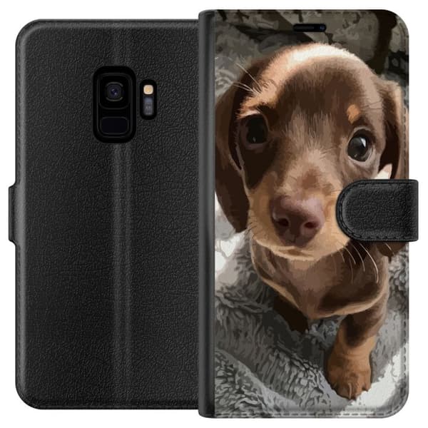 Kompatibel Tegnebogsetui til Samsung Galaxy S9 Sød Hund