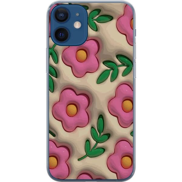 Kompatibelt Mobilskal till Apple iPhone 12 mini Bubbliga Blommor