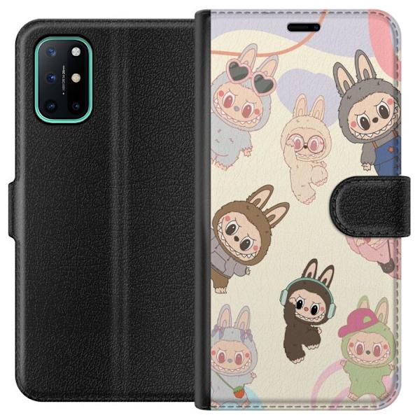 OnePlus 8T Lompakkokotelo Labubu Pop Mart Kokoelma Motiivi Figuuri Kokoelma Suunnittelu Suosittu Taidelelu Pop Mart Luova Graafinen