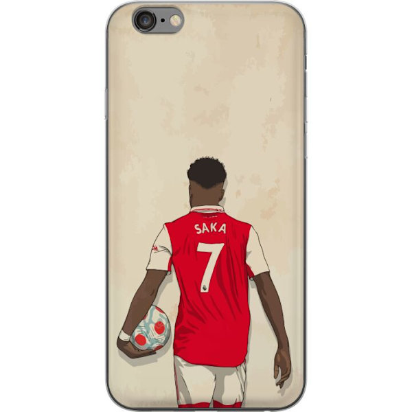 Apple iPhone 6s Plus Genomskinligt Skal Saka Fotboll Arsenal FC Motiv Spelare Premier League England Populär Sport Fotbollsstjärna London