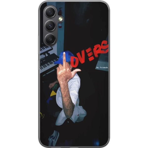 Samsung Galaxy A24 4G Gennemsigtig cover Kærlighed Mystik Design Romantisk Motiv Populært Grafisk Mønster Mode Stil