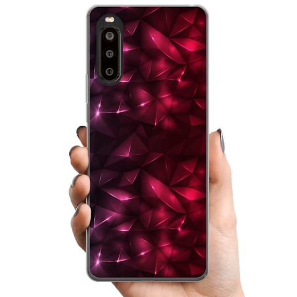 Sony Xperia 10 II TPU Mobildeksel Fristende Rød