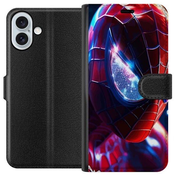 Apple iPhone 16 Plus Lommeboketui Spiderman