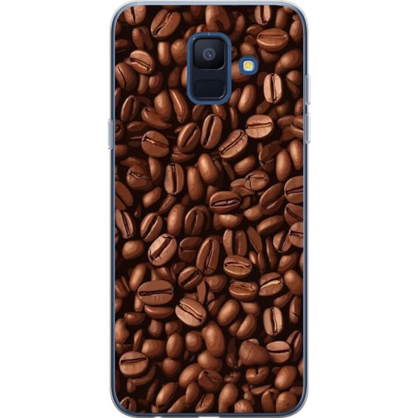 Kompatibelt Mobilskal till Samsung Galaxy A6 (2018) Kaffebönor närbild brun